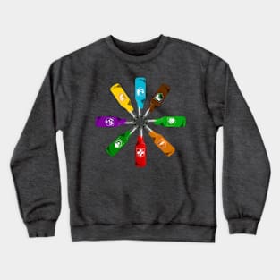 Zombie 8 Perk Pinwheel on Maroon Crewneck Sweatshirt